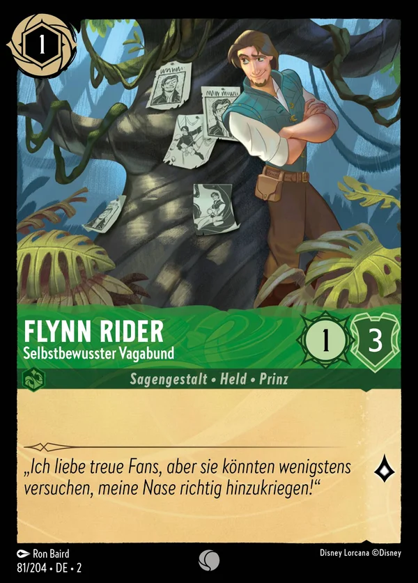 Flynn Rider - Selbstbewusster Vagabund — Disney Lorcana Charakter card from Rise of the Floodborn