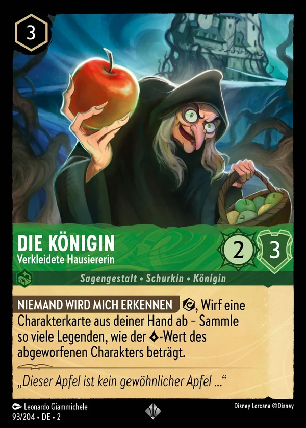 Die Königin - Verkleidete Hausiererin — Disney Lorcana Charakter card from Rise of the Floodborn