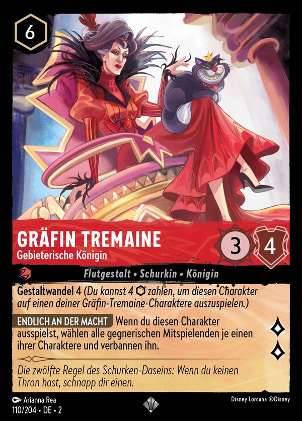 Gräfin Tremaine - Gebieterische Königin — Disney Lorcana Charakter card from Rise of the Floodborn