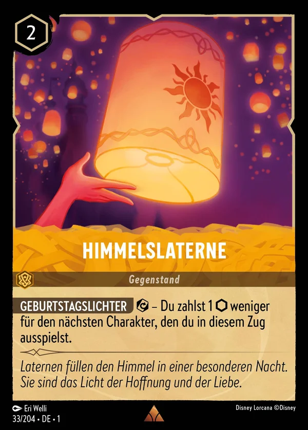 Himmelslaterne — Disney Lorcana Gegenstand card from The First Chapter