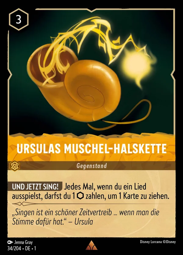 Ursulas Muschel-Halskette — Disney Lorcana Gegenstand card from The First Chapter