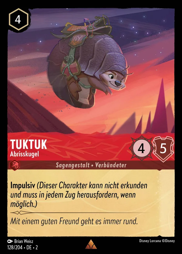 Tuktuk - Abrisskugel — Disney Lorcana Charakter card from Rise of the Floodborn
