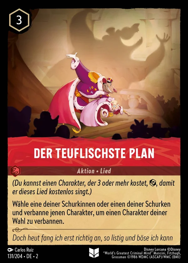 Der teuflischste Plan — Disney Lorcana Aktion card from Rise of the Floodborn