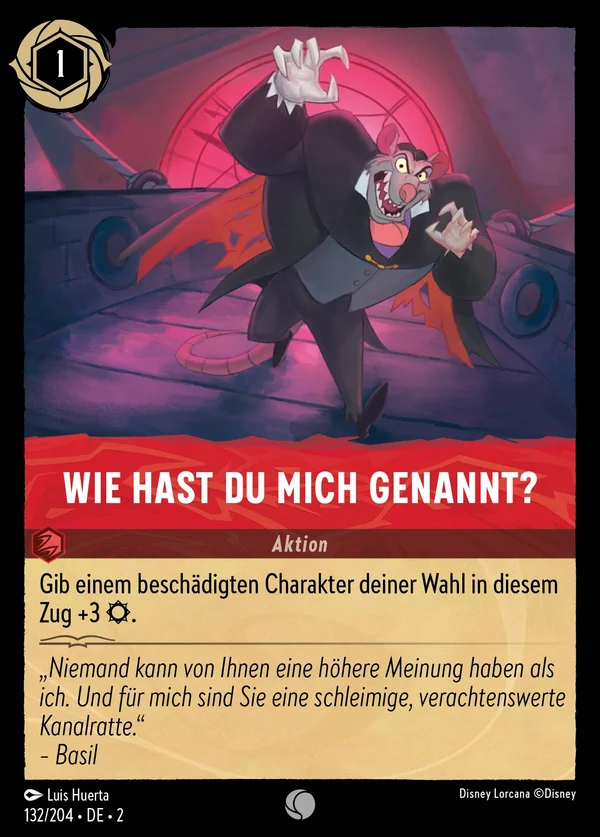 Wie hast du mich genannt? — Disney Lorcana Aktion card from Rise of the Floodborn