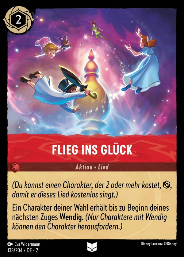 Flieg ins Glück — Disney Lorcana Aktion card from Rise of the Floodborn