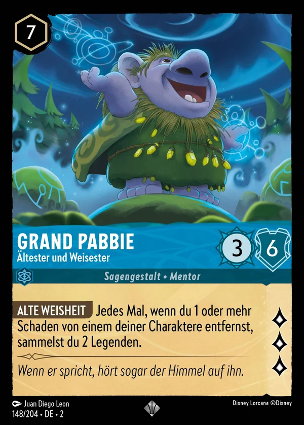 Grand Pabbie - Ältester und Weisester — Disney Lorcana Charakter card from Rise of the Floodborn
