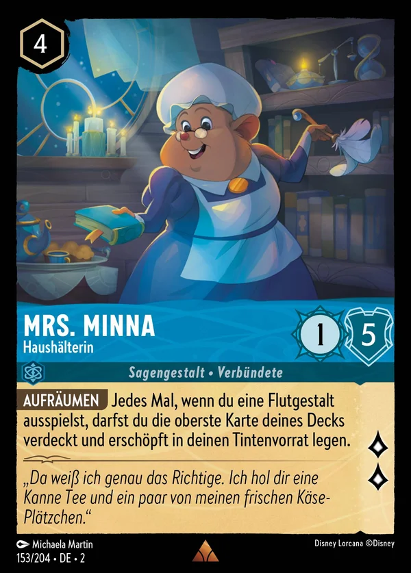 Mrs. Minna - Haushälterin — Disney Lorcana Charakter card from Rise of the Floodborn