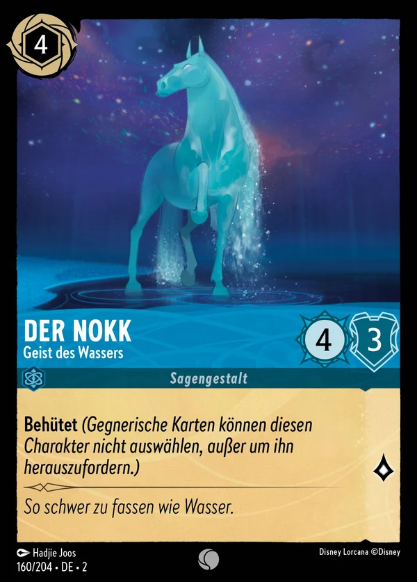 Der Nokk - Geist des Wassers — Disney Lorcana Charakter card from Rise of the Floodborn