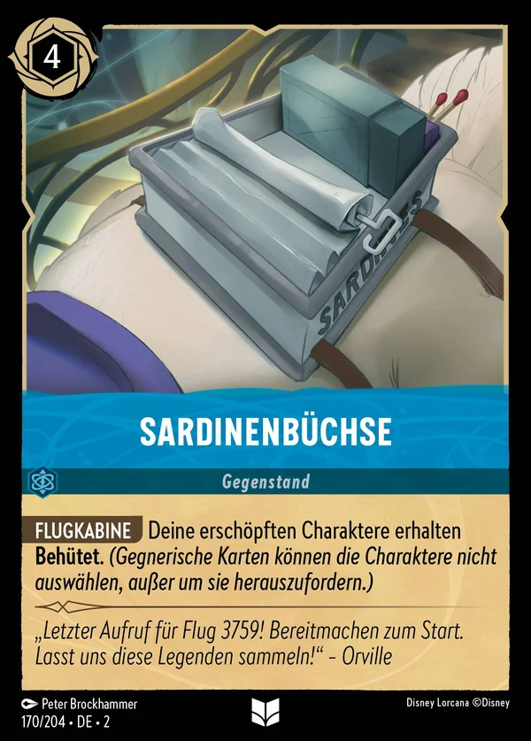 Sardinenbüchse — Disney Lorcana Gegenstand card from Rise of the Floodborn