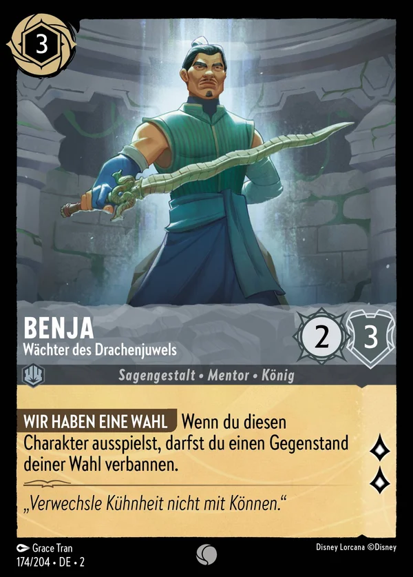Benja - Wächter des Drachenjuwels — Disney Lorcana Charakter card from Rise of the Floodborn