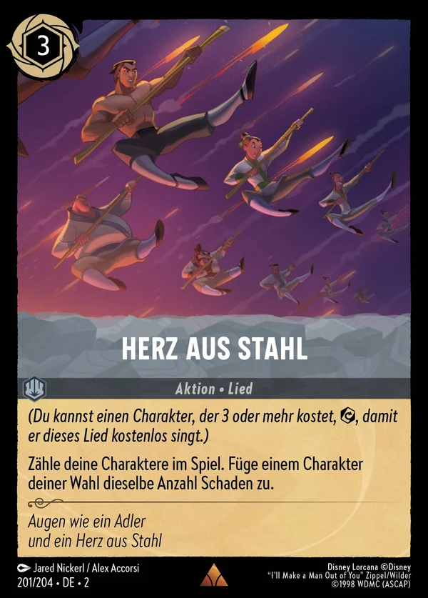 Herz aus Stahl — Disney Lorcana Aktion card from Rise of the Floodborn