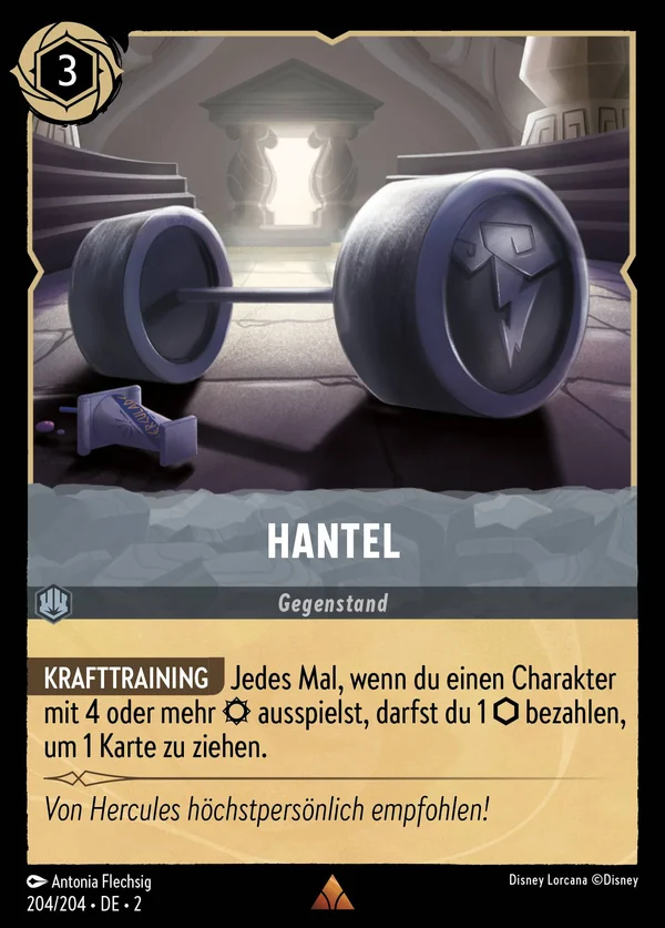 Hantel — Disney Lorcana Gegenstand card from Rise of the Floodborn