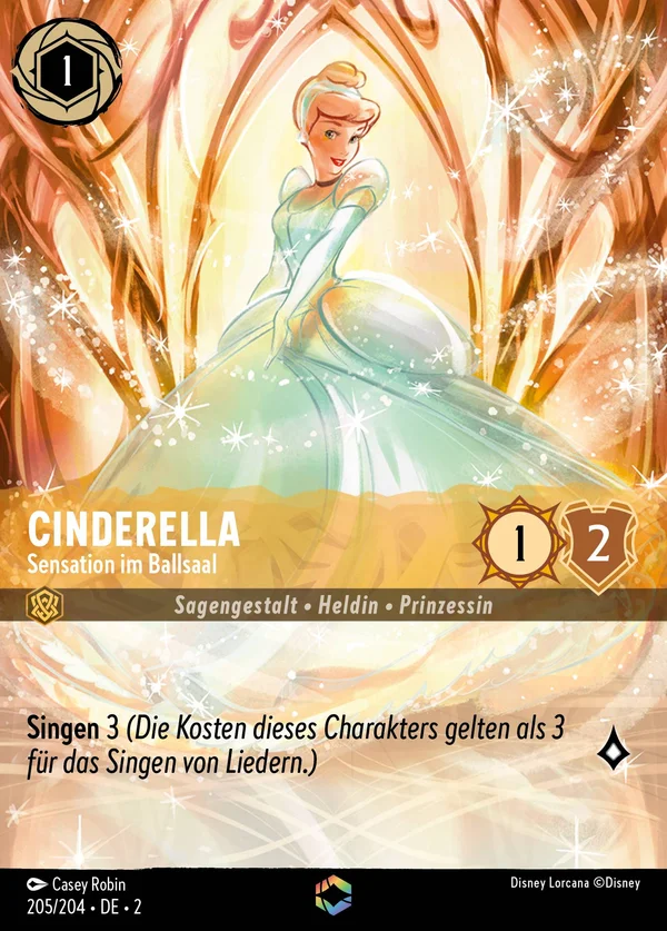 Cinderella - Sensation im Ballsaal — Disney Lorcana Charakter card from Rise of the Floodborn