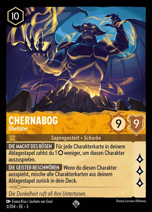 Chernabog - Übeltäter — Disney Lorcana Charakter card from Into the Inklands