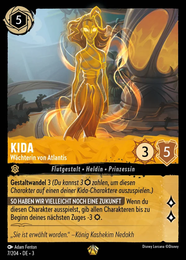 Kida - Wächterin von Atlantis — Disney Lorcana Charakter card from Into the Inklands