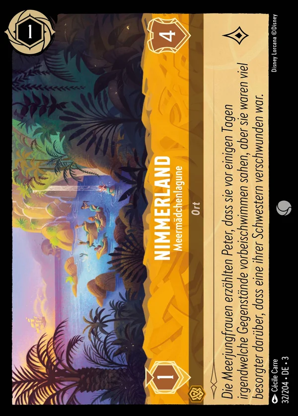 Nimmerland - Meermädchenlagune — Disney Lorcana Ort card from Into the Inklands