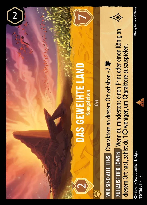 Das Geweihte Land - Königsfelsen — Disney Lorcana Ort card from Into the Inklands