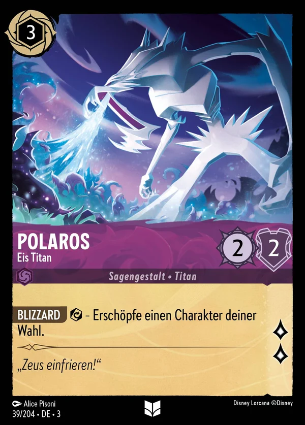 Polaros - Eis Titan — Disney Lorcana Charakter card from Into the Inklands