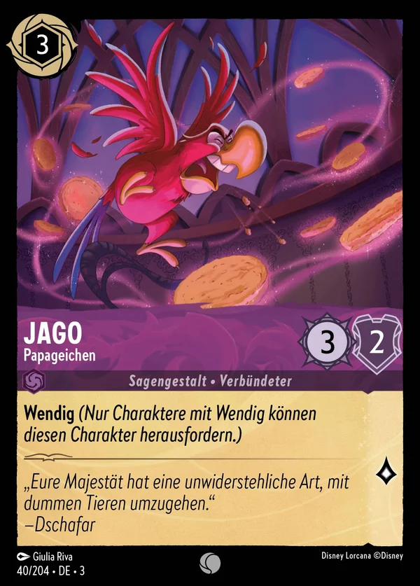 Jago - Papageichen — Disney Lorcana Charakter card from Into the Inklands