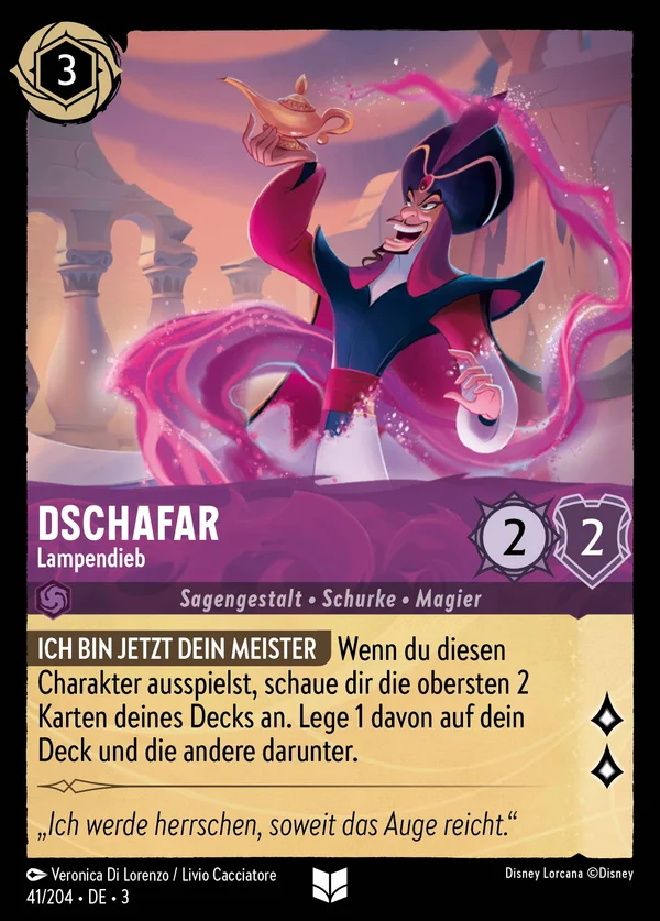 Dschafar - Lampendieb — Disney Lorcana Charakter card from Into the Inklands