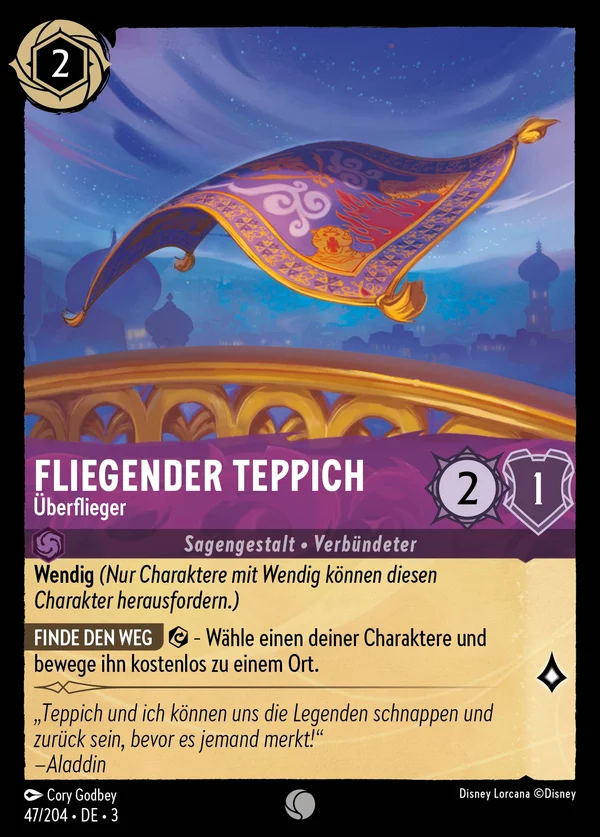 Fliegender Teppich - Überflieger — Disney Lorcana Charakter card from Into the Inklands