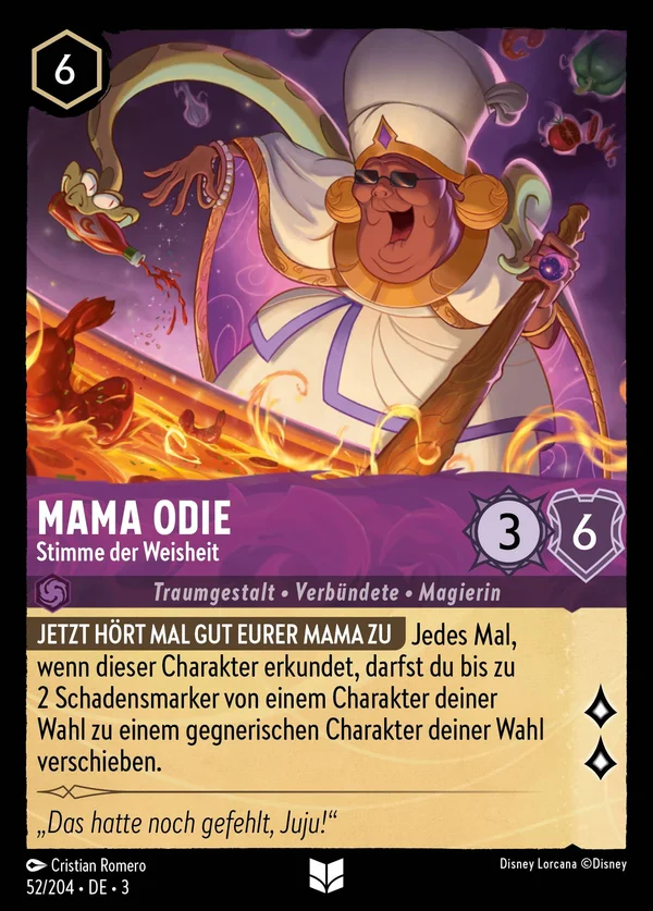 Mama Odie - Stimme der Weisheit — Disney Lorcana Charakter card from Into the Inklands