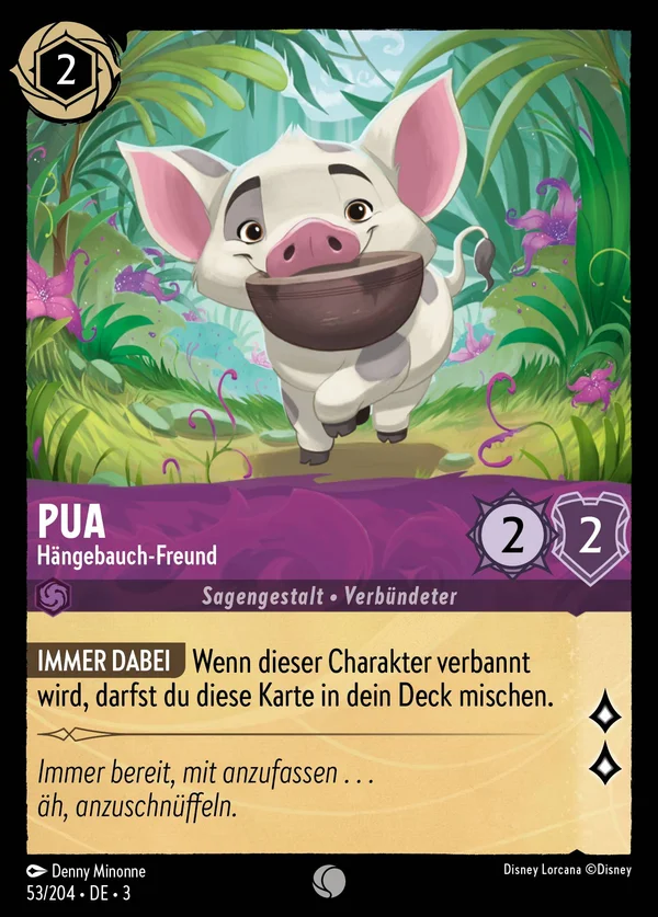 Pua - Hängebauch-Freund — Disney Lorcana Charakter card from Into the Inklands