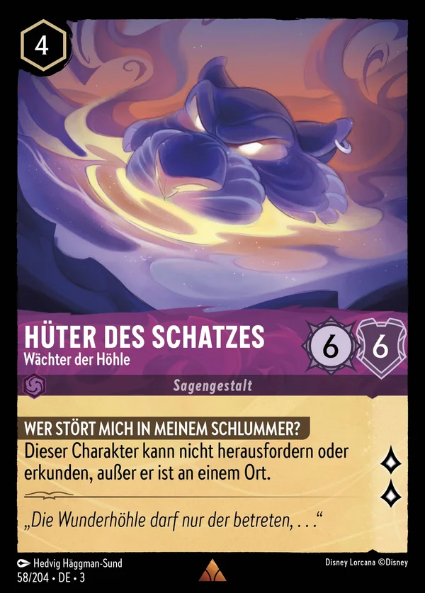 Hüter des Schatzes - Wächter der Höhle — Disney Lorcana Charakter card from Into the Inklands