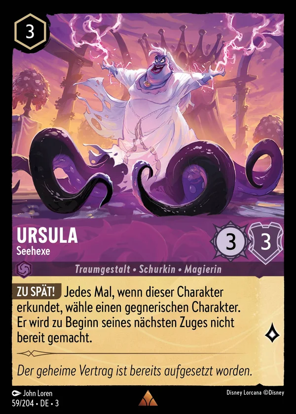 Ursula - Seehexe — Disney Lorcana Charakter card from Into the Inklands