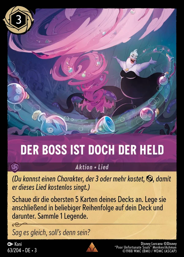 Der Boss ist doch der Held — Disney Lorcana Aktion card from Into the Inklands