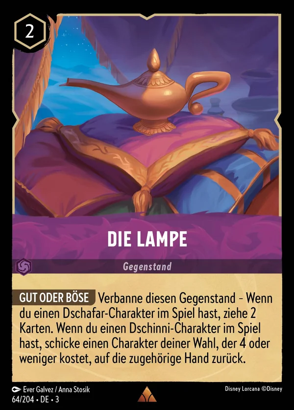 Die Lampe — Disney Lorcana Gegenstand card from Into the Inklands