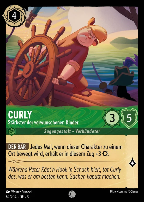 Curly - Stärkster der verwunschenen Kinder — Disney Lorcana Charakter card from Into the Inklands