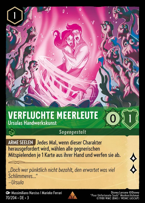 Verfluchte Meerleute - Ursulas Handwerkskunst — Disney Lorcana Charakter card from Into the Inklands