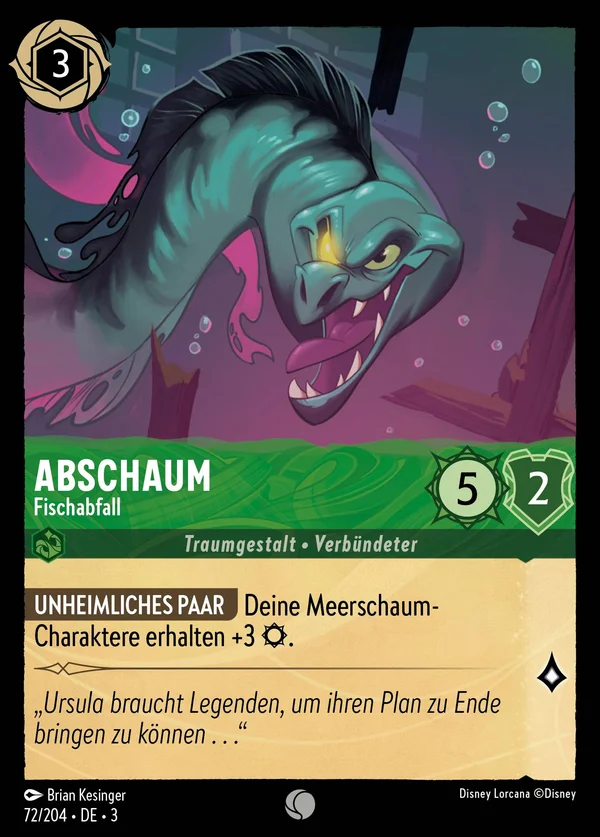 Abschaum - Fischabfall — Disney Lorcana Charakter card from Into the Inklands