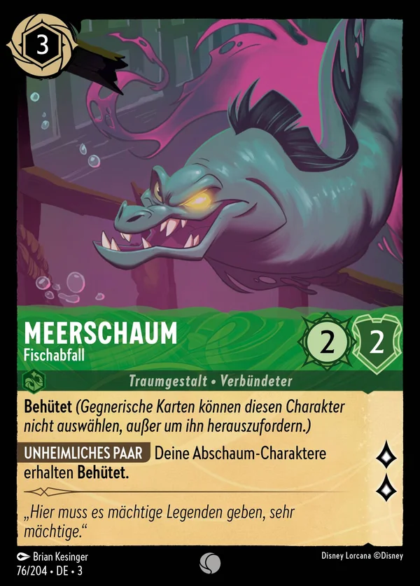 Meerschaum - Fischabfall — Disney Lorcana Charakter card from Into the Inklands