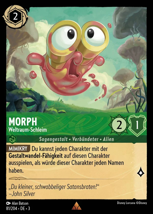 Morph - Weltraum-Schleim — Disney Lorcana Charakter card from Into the Inklands