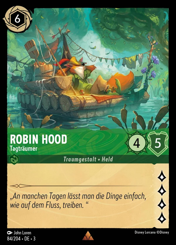 Robin Hood - Tagträumer — Disney Lorcana Charakter card from Into the Inklands