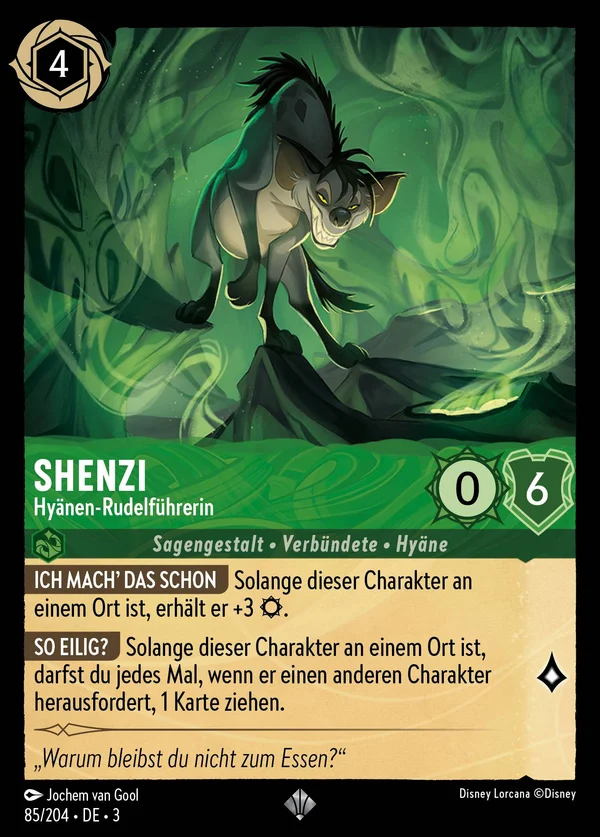 Shenzi - Hyänen-Rudelführerin — Disney Lorcana Charakter card from Into the Inklands