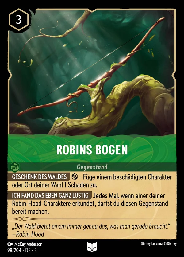 Robins Bogen — Disney Lorcana Gegenstand card from Into the Inklands