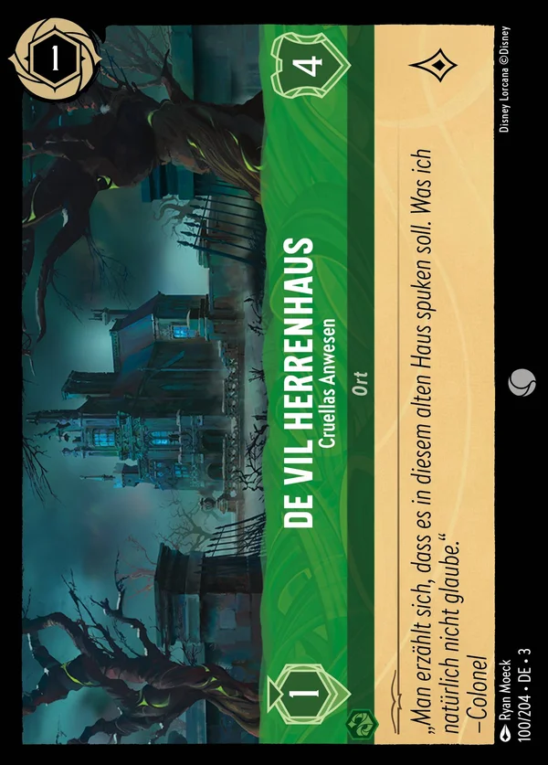 De Vil Herrenhaus - Cruellas Anwesen — Disney Lorcana Ort card from Into the Inklands