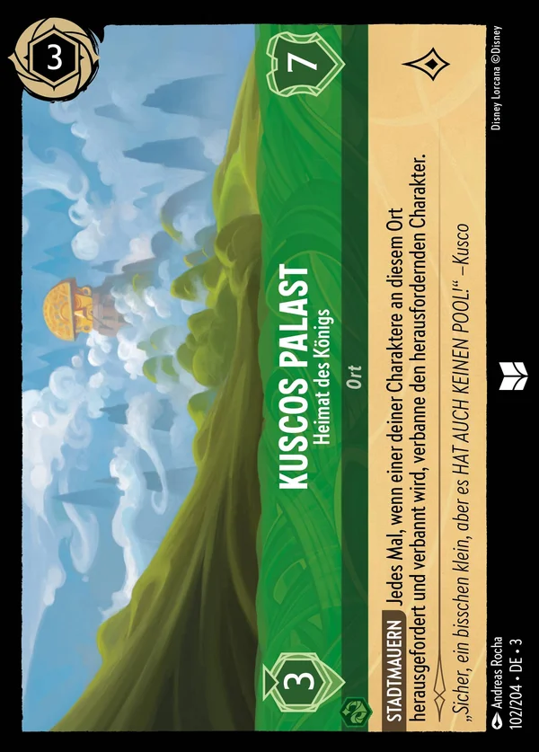 Kuscos Palast - Heimat des Königs — Disney Lorcana Ort card from Into the Inklands