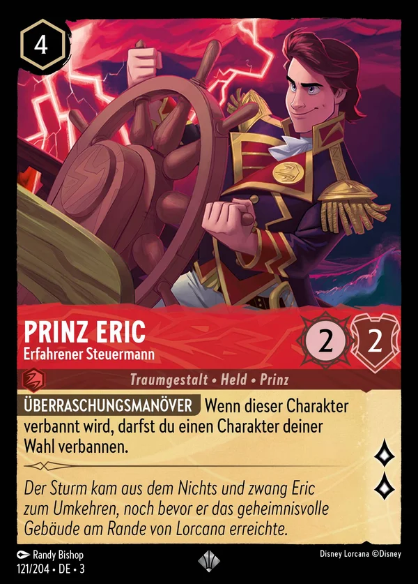 Prinz Eric - Erfahrener Steuermann — Disney Lorcana Charakter card from Into the Inklands