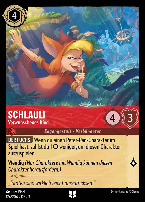 Schlauli - Verwunschenes Kind — Disney Lorcana Charakter card from Into the Inklands