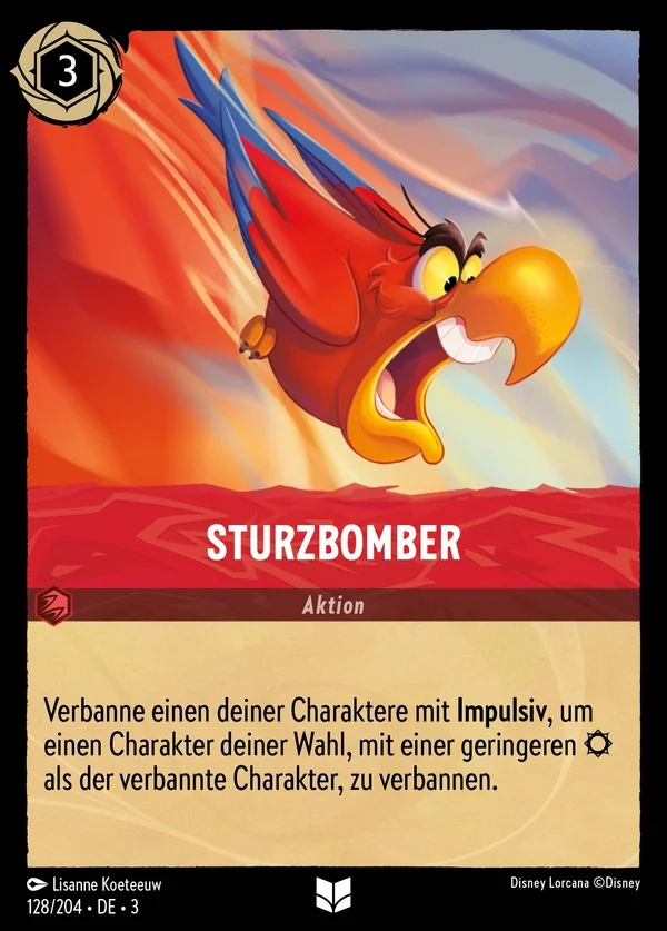Sturzbomber — Disney Lorcana Aktion card from Into the Inklands