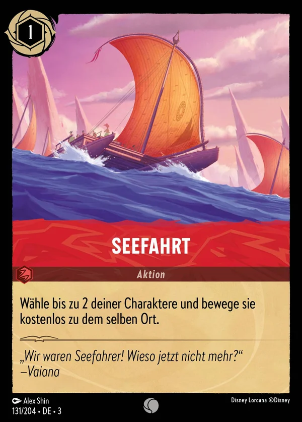 Seefahrt — Disney Lorcana Aktion card from Into the Inklands