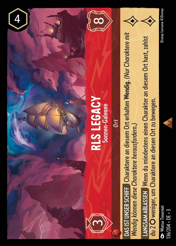 RLS Legacy - Sonnen-Galeone — Disney Lorcana Ort card from Into the Inklands
