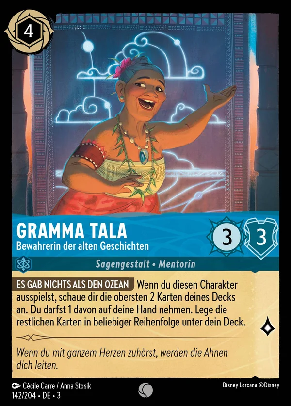 Gramma Tala - Bewahrerin der alten Geschichten — Disney Lorcana Charakter card from Into the Inklands