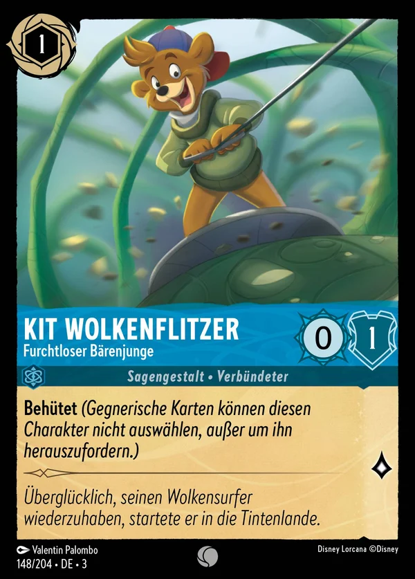Kit Wolkenflitzer - Furchtloser Bärenjunge — Disney Lorcana Charakter card from Into the Inklands