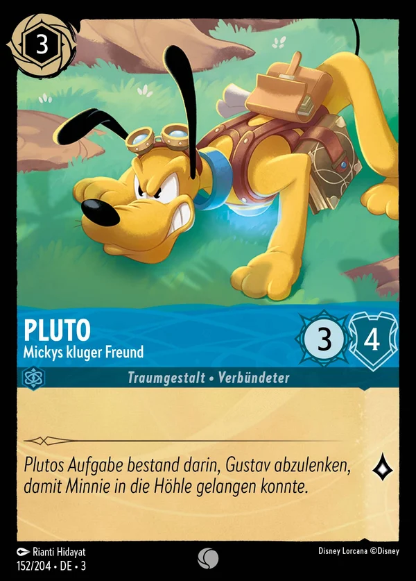 Pluto - Mickys kluger Freund — Disney Lorcana Charakter card from Into the Inklands