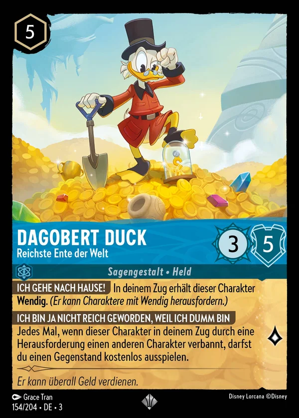 Dagobert Duck - Reichste Ente der Welt — Disney Lorcana Charakter card from Into the Inklands